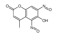 6-羟基-4-甲基-5,7-二亚硝基-2H-1-苯并吡喃-2-酮 结构式
