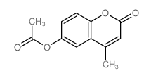 (4-methyl-2-oxo-chromen-6-yl) acetate 结构式
