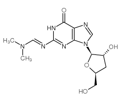 N2-(二甲基氨基亚甲基)-3'-脱氧鸟苷 结构式