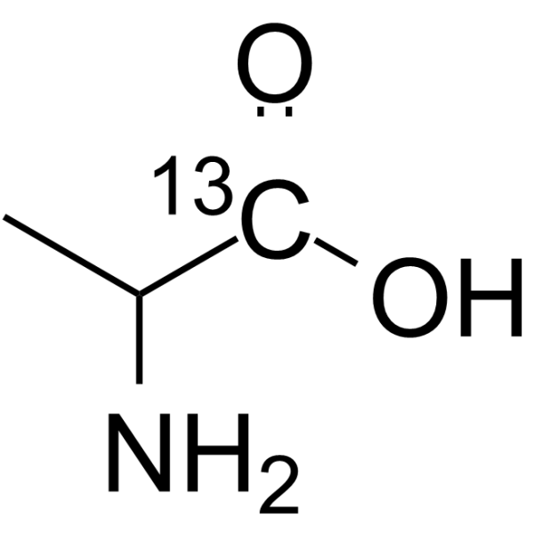 DL-丙氨酸-1-13C 结构式