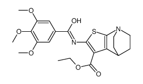 4H-4,7-Ethanothieno[2,3-b]pyridine-3-carboxylic acid, 5,6-dihydro-2-[(3,4,5-trimethoxybenzoyl)amino]-, ethyl ester 结构式
