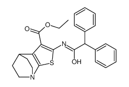 4H-4,7-乙撑噻吩并[2,3-b]吡啶-3-羧酸,2-[(2,2-二苯基乙酰基)氨基]-5,6-二氢-,乙酯 结构式