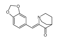 2-(1,3-苯并二氧杂环戊烯-5-亚甲基)-1-氮杂双环[2.2.2]辛烷-3-酮 结构式