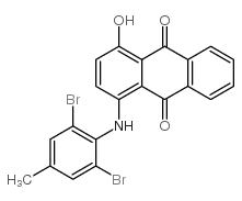1-[(2,6-二溴-4-甲基苯基)氨基]-4-羟基-9,10-蒽二酮 结构式