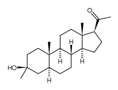 (3β,5α)-3-羟基-3甲基-孕甾-20-酮 结构式