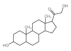 3alpha,21-二羟基-5alpha-孕甾-20-酮 结构式