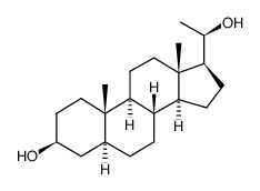 3β,20β-二羟基-5α-孕烯 结构式