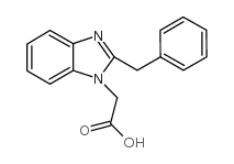 (2-苄基-1H-苯并咪唑-1-基)乙酸 结构式