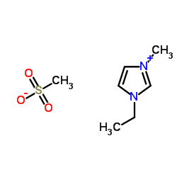 1-乙基-3-甲基咪唑鎓甲烷磺酸盐 结构式