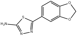 5-(2H-1,3-苯并二氧杂环戊烯-5-基)-1,3,4-噻二唑-2-胺 结构式