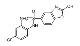 N-(2-氨基-4-氯苯基)-2,3-二氢-2-氧代-5-苯并恶唑磺酰胺 结构式