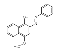 2-苯偶氮基-4-甲氧基-1-萘酚 结构式