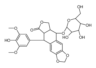 4'-去甲基表鬼臼毒素-β-D-葡萄糖甙 结构式