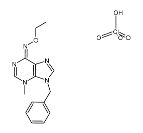 9-苄基-N6-乙氧基-3-甲基腺嘌呤高氯酸盐 结构式