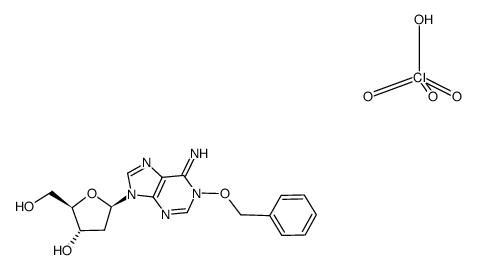 2'-脱氧-1-(苯基甲氧基)腺苷 高氯酸盐 结构式