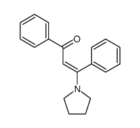 1,3-二苯基-3-(1-吡咯烷基)-2-丙烯-1-酮 结构式