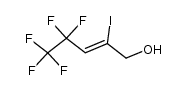 4,4,5,5,5-五氟-2-碘-2-戊烯-1-醇 结构式
