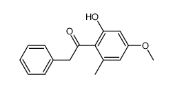 1-(2-羟基-4-甲氧基-6-甲基苯基)-2-苯基乙酮 结构式
