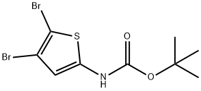 (4,5-二溴噻吩-2-基)氨基甲酸叔丁酯 结构式