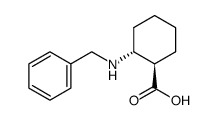 反-2-(苄氨基)环己烷羧酸 结构式
