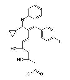 (3S,5R,6E)-7-[2-环丙基-4-(4-氟苯基)-3-喹啉基]-3,5-二羟基-6-庚烯酸 结构式
