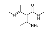 3-氨基-N-甲基-2-[1-(甲基亚氨基)乙基]-2-丁烯酰胺 结构式