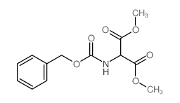 二甲基2-(苯基甲氧羰基氨基)丙二酸酯 结构式