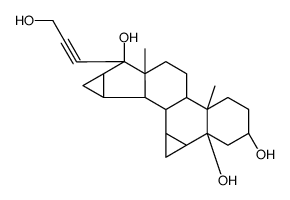 17-(3-羟基-1-丙炔基)-6β,7β：15β,16β-二亚甲基雄烷-3β,5β,17β-三醇 结构式