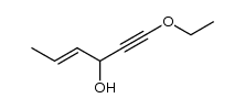 1-乙氧基-4-己烯-1-炔-3-醇 结构式
