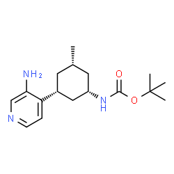 [(1S,3R,5S)-3-(3-氨基吡啶-4-基)-5-甲基环己基]氨基甲酸叔丁酯 结构式