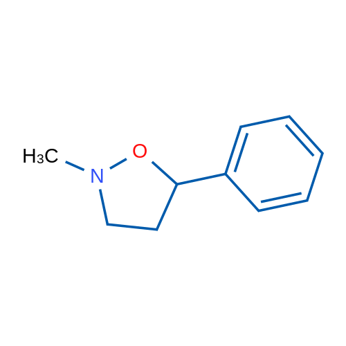 2-甲基-5-苯基异噁唑啉 结构式