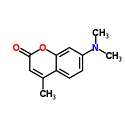 7-(二甲基氨基)-4-甲基香豆素 结构式