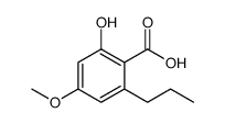 2-羟基-4-甲氧基-6-丙基苯甲酸 结构式