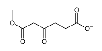 3-氧代己二酸-1-甲酯 结构式