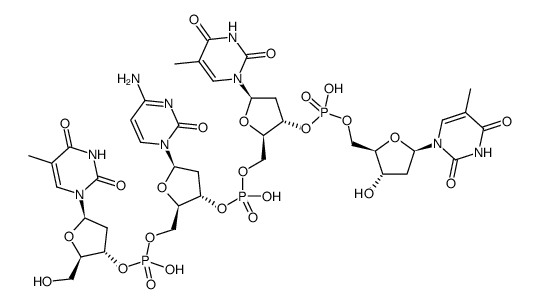 Thymidine, thymidylyl-(3'→5')-2'-deoxycytidylyl-(3'→5')-thymidylyl-(3'→5')- 结构式