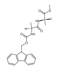 N-芴甲氧羰基-L-丙氨酰-L-丙氨酸甲酯 结构式
