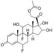 21-乙酰氧基-6α,9α-二氟-11β,16α,17α-三羟基孕甾-1,4-二烯-3,20-二酮 结构式