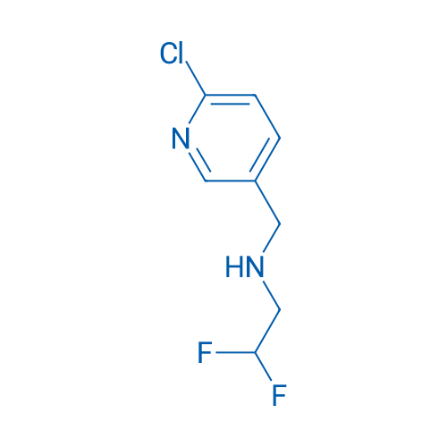 [（6-氯吡啶-3-基）甲基]（2,2-二氟乙基）胺 结构式
