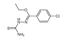 4-氯-N-(氨基硫代甲酰基)苯甲酰肼酸乙酯 结构式