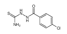 4-氯苯甲酸-2-(氨基硫代甲酰基)酰肼 结构式