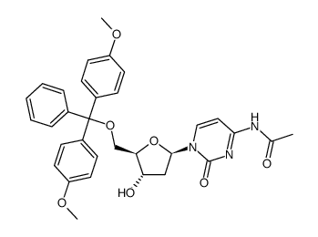 N-乙酰基-5'-O-(4,4'-二甲氧基三苯甲基)-2'-脱氧胞苷 结构式