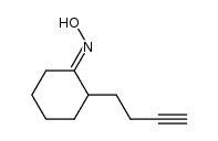 2-(3-丁炔-1-基)环己酮肟 结构式