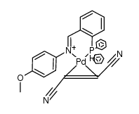 Palladium, [(2,3-η)-(2E)-2-butenedinitrile][N-[[2-(diphenylphosphino-κP)phenyl]methylene]-4-methoxybenzenamine-κN]- (9CI) 结构式
