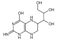 2-氨基-6-[(1R,2R)-1,2,3-三羟基丙基]-4(1H)-蝶啶酮 结构式