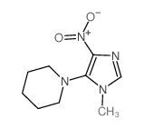 1-(1-甲基-4-硝基-1H-咪唑-5-基)哌啶 结构式