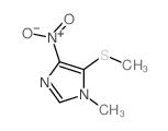 1-甲基-5-甲硫基-4-硝基咪唑 结构式