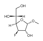甲基-3-脱氧-3-氟-α-D-呋喃葡萄糖苷 结构式