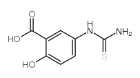2-羟基-5-硫脲基苯甲酸 结构式