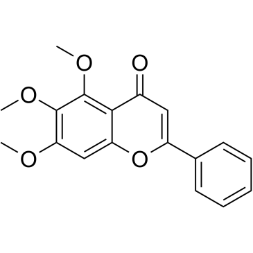 5,6,7-三甲氧基黄酮 结构式