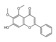 7-羟基-5,6-二甲氧基-2-苯基色烯-4-酮 结构式
